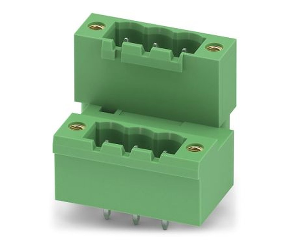 Phoenix Contact MDSTBV 2.5/ 3-GF Series Pluggable Terminal Block, 3-Contact, 5 mm Pitch, 2 Row, 1846098