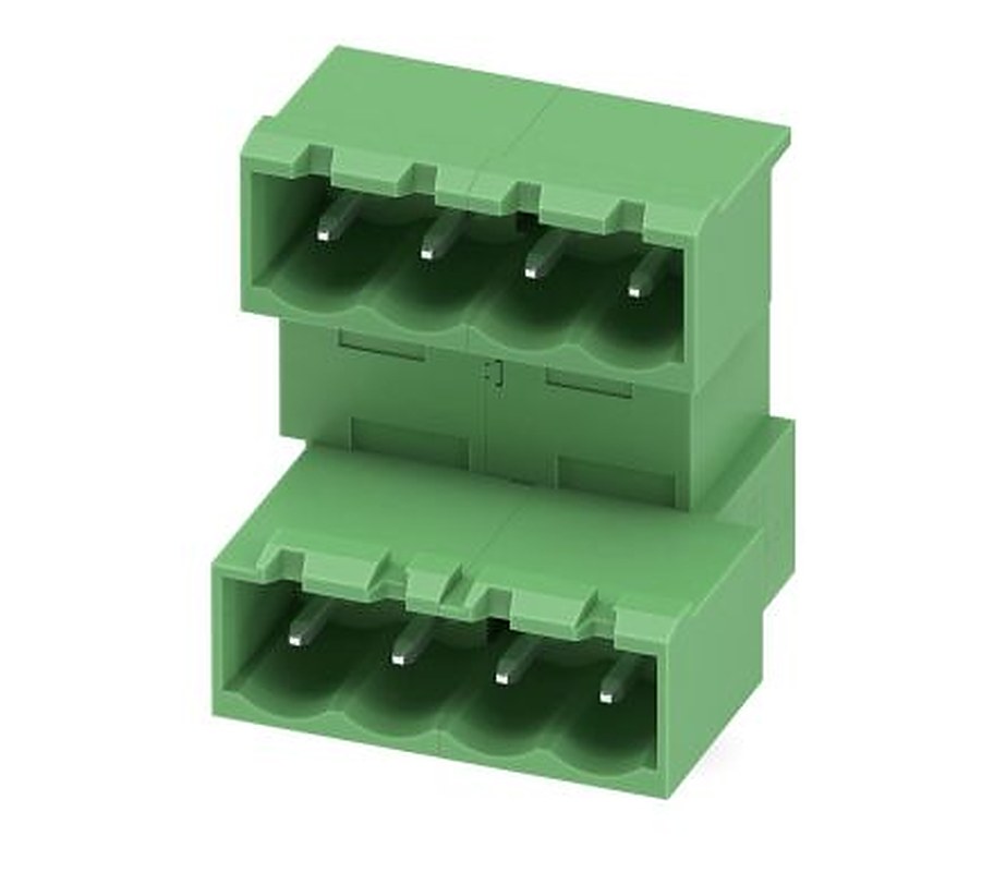 Phoenix Contact MDSTBA 2.5/ 4-G Series Pluggable Terminal Block, 4 Contact(s), 5 mm Pitch, 2 Row