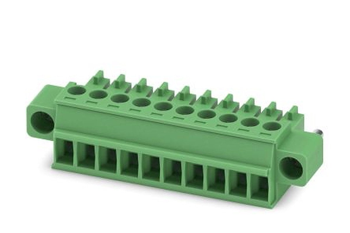 Phoenix Contact 5, 5/10-STF-3, MC 1 Series Pluggable Terminal Block, 10-Contact, 3.5 mm Pitch, 1 Row, 1847204