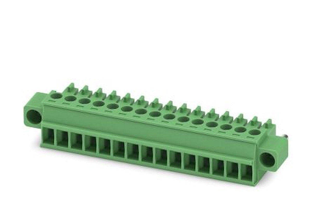 Phoenix Contact MC 1.5/15-STF-3.5 Series Pluggable Terminal Block, 15-Contact, 3.5 mm Pitch, 1 Row, 1847259