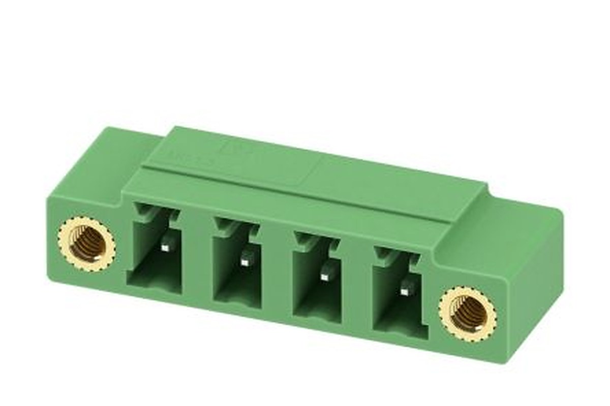 Phoenix Contact MC 1.5/ 4-GF-5.08 Series Pluggable Terminal Block, 4-Contact, 5.08 mm Pitch, 1 Row, 1847482