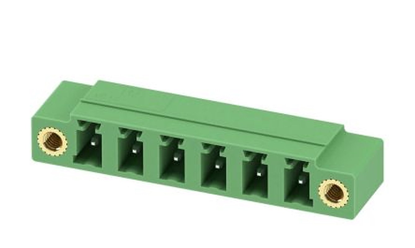 Phoenix Contact MC 1.5/ 6-GF-5.08 Series Pluggable Terminal Block, 6-Contact, 5.08 mm Pitch, 1 Row, 1847505