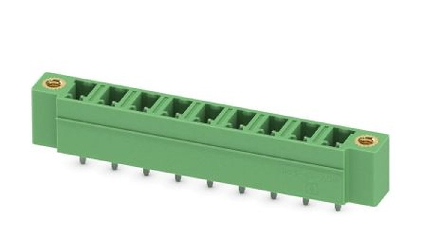 Phoenix Contact MCV 1.5/ 9-GF-5.08 Series Pluggable Terminal Block, 9-Contact, 5.08 mm Pitch, 1 Row, 1847686
