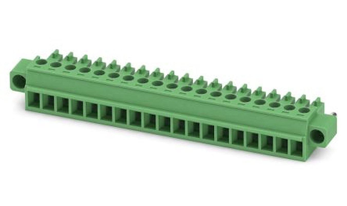 Phoenix Contact MC 1.5/19-STF-3.81 Series PCB Terminal Block, 19-Contact, 3.81 mm Pitch, 1 Row, 1848465