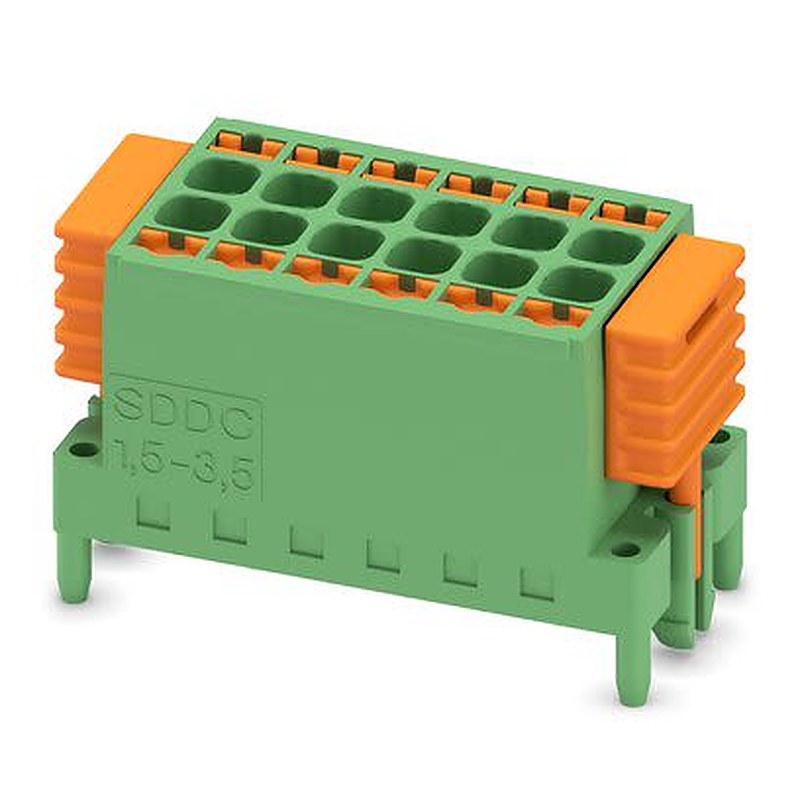 Phoenix Contact SDDC Series PCB Terminal Block, 12-Contact, 3.5 mm Pitch, 2 Row