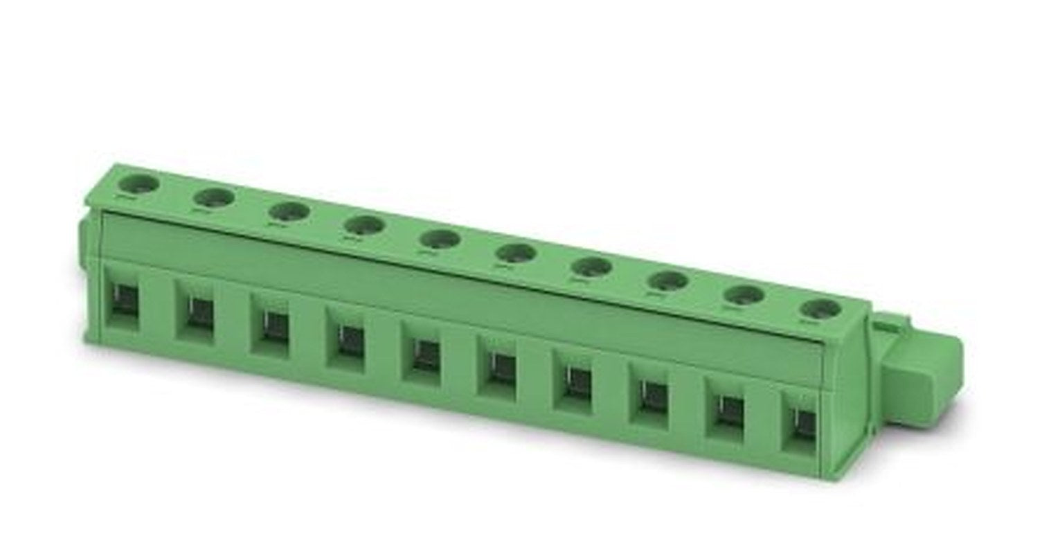 Phoenix Contact GIC 2.5/10-STGF-7.62 Series Pluggable Terminal Block, 10-Contact, 7.62 mm Pitch, 1 Row, 1849969