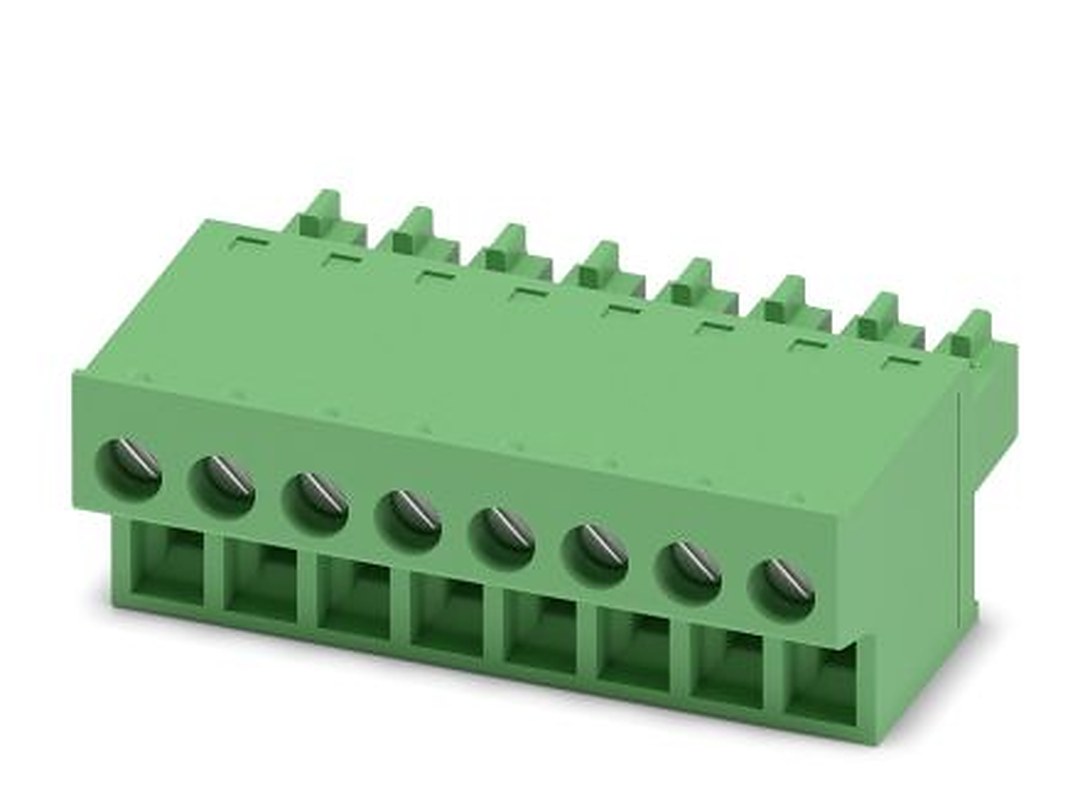 Phoenix Contact FRONT-MC 1.5/8-ST-3.81 Series Pluggable Terminal Block, 8-Contact, 3.81 mm Pitch, 1 Row, 1850725