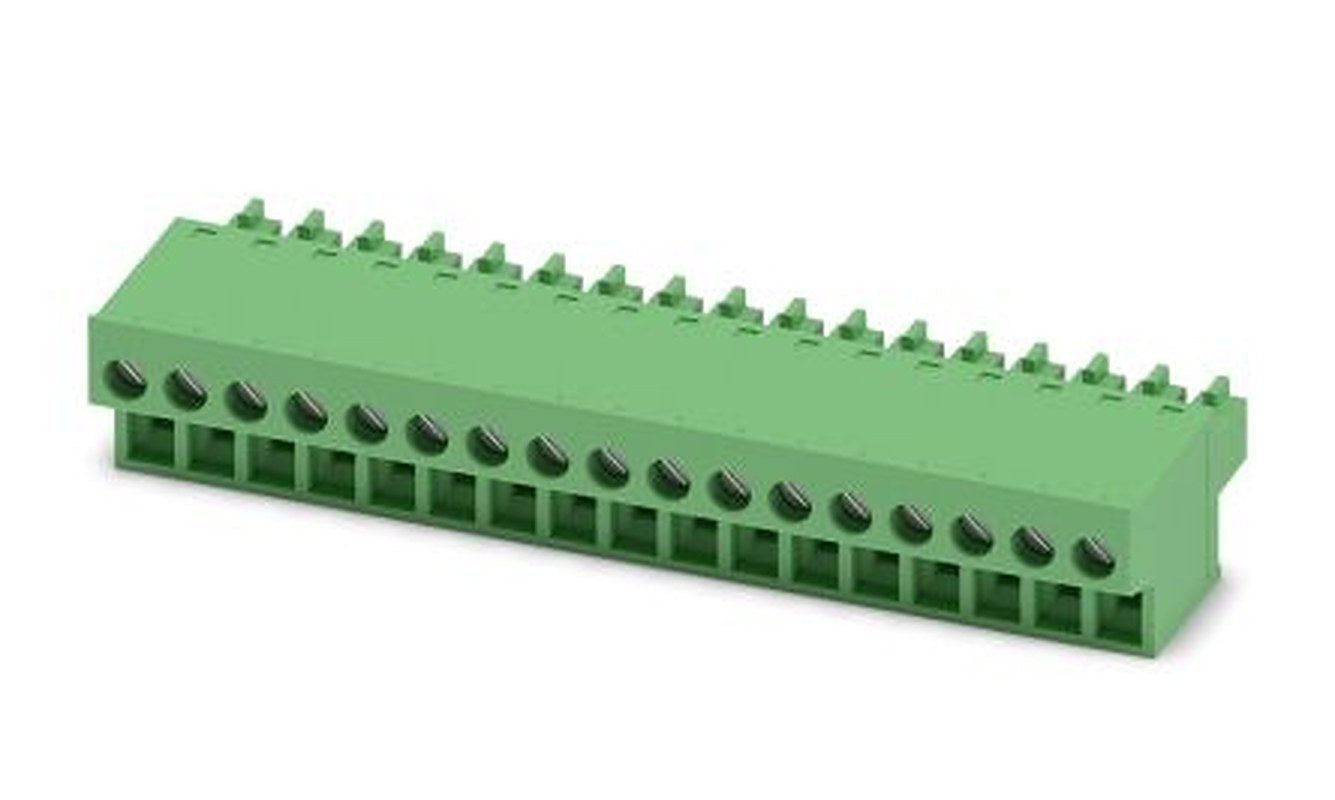Phoenix Contact FRONT-MC 1.5/17-ST-3.81 Series Pluggable Terminal Block, 17-Contact, 3.81 mm Pitch, 1 Row, 1850819