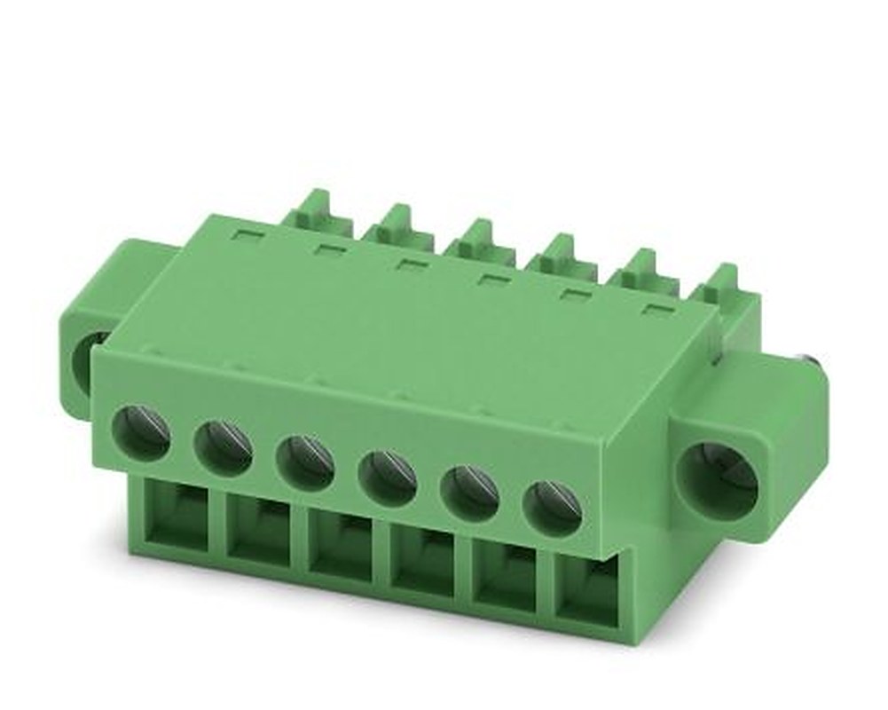 Phoenix Contact FRONT-MC 1.5/6-STF-3.81 Series Pluggable Terminal Block, 6-Contact, 3.81 mm Pitch, 1 Row, 1850893