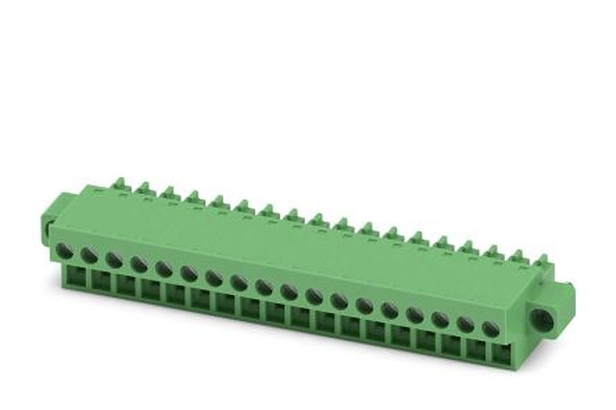 Phoenix Contact FRONT-MC 1.5/18-STF-3.81 Series Pluggable Terminal Block, 18-Contact, 3.81 mm Pitch, 1 Row, 1851012