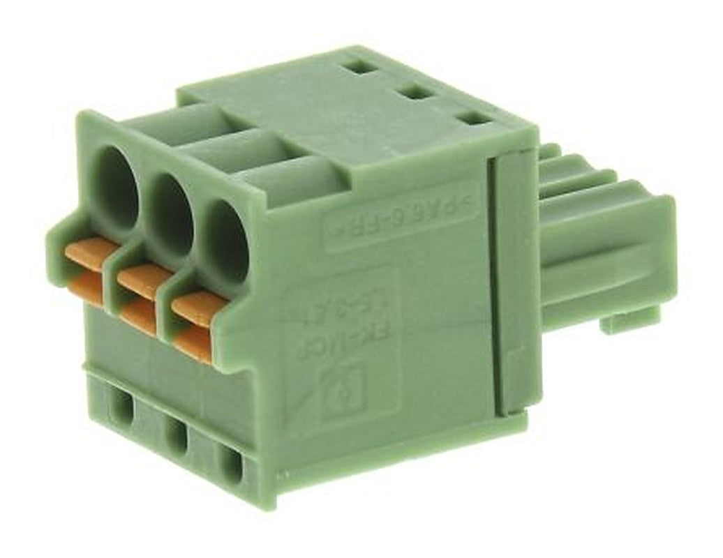Phoenix Contact FK-MCP 1.5/3-ST-3.81 Series Pluggable Terminal Block, 3-Contact, 3.81 mm Pitch, 1 Row, 1851054