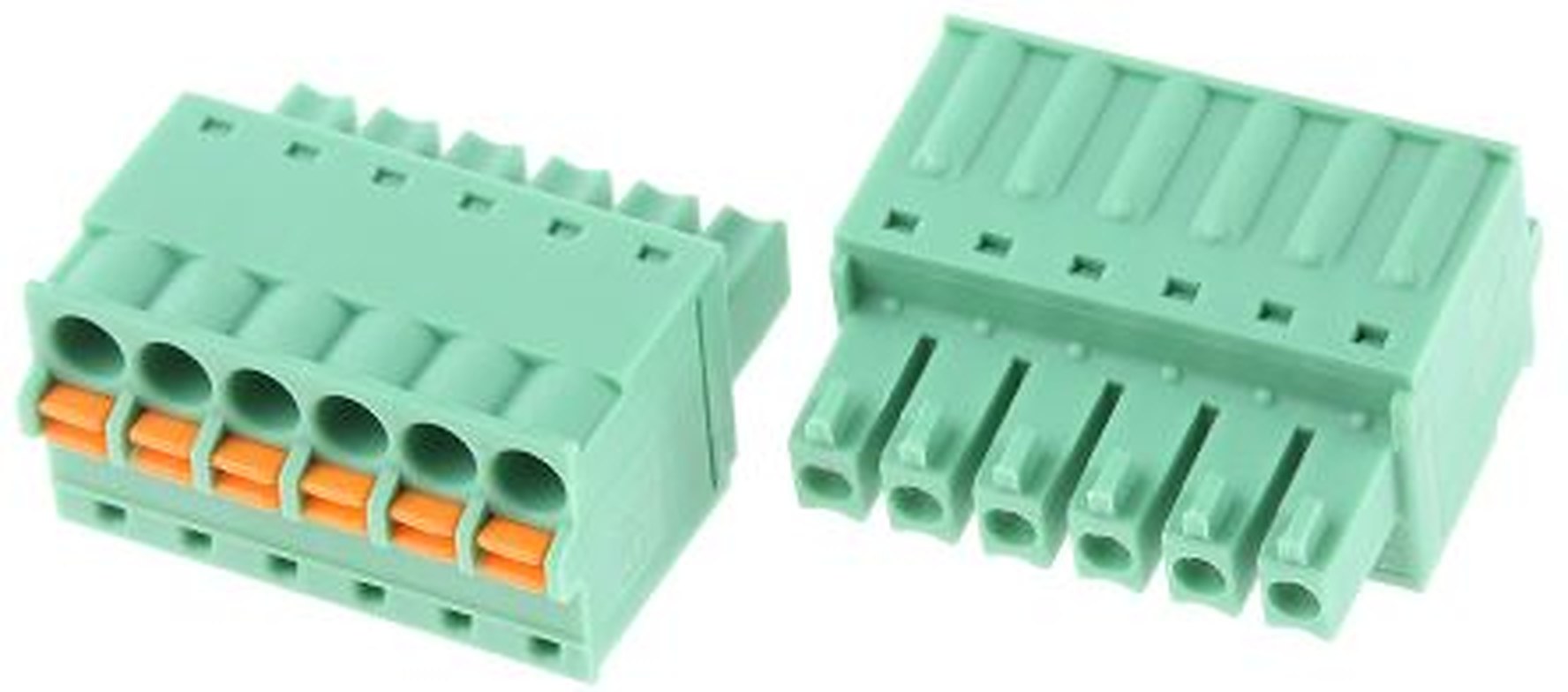 Phoenix Contact FK-MCP 1.5/6-ST-3.81 Series Pluggable Terminal Block, 6-Contact, 3.81 mm Pitch, 1 Row, 1851083