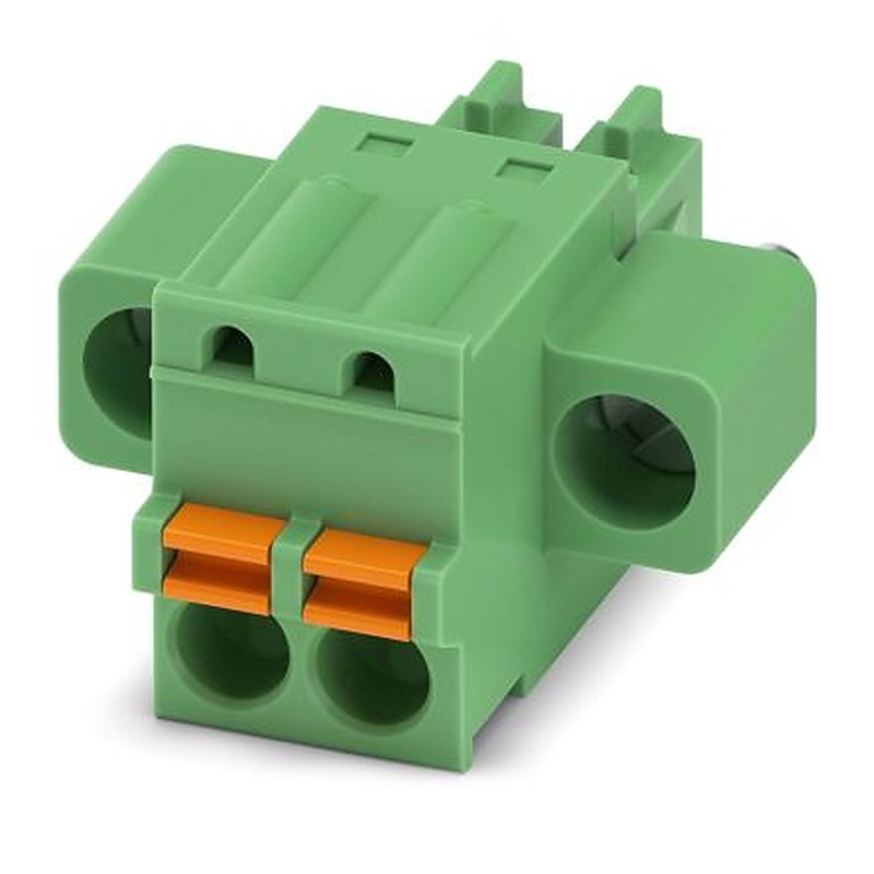 Phoenix Contact FK-MCP 1.5/2-STF-3.81 Series Pluggable Terminal Block, 2-Contact, 3.81 mm Pitch, 1 Row, 1851232