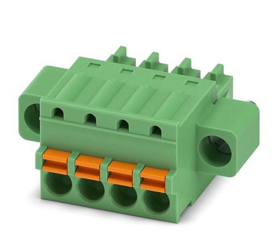 Phoenix Contact FK-MCP 1.5/4-STF-3.81 Series Pluggable Terminal Block, 4-Contact, 3.81 mm Pitch, 1 Row