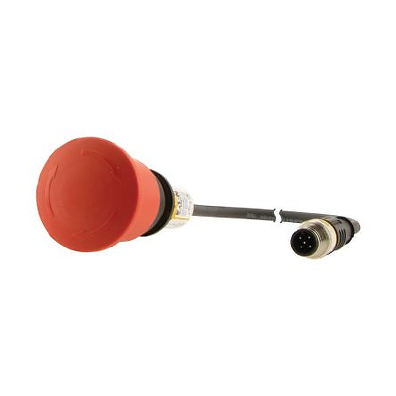 Eaton C22 Series Turn to Release Emergency Stop Push Button, Built-In, 22.5 mm Cutout, 2 NC, IP67, IP69K