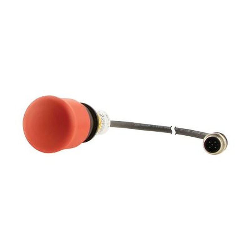 Eaton C22 Series Pull to Release Emergency Stop Push Button, Built-In, 22.5 mm Cutout, 2 NC, IP66