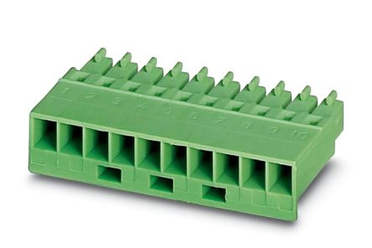 Phoenix Contact MCC 1/3-STZ-3.81 Series Pluggable Terminal Block, 3-Contact, 3.81 mm Pitch, 1 Row, 1852189
