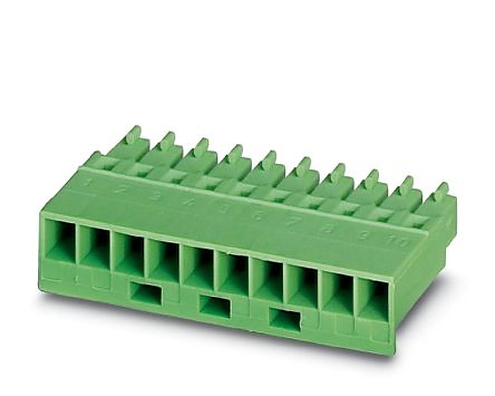 Phoenix Contact MCC 1/8-STZ-3.81 Series Pluggable Terminal Block, 8-Contact, 3.81 mm Pitch, 1 Row, 1852231