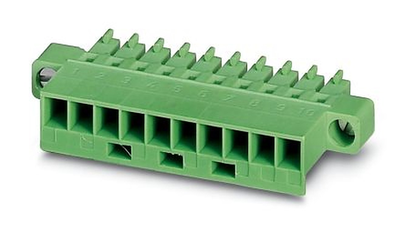 Phoenix Contact MCC 1/11-STZF-3.81 Series Pluggable Terminal Block, 11-Contact, 3.81 mm Pitch, 1 Row, 1852451