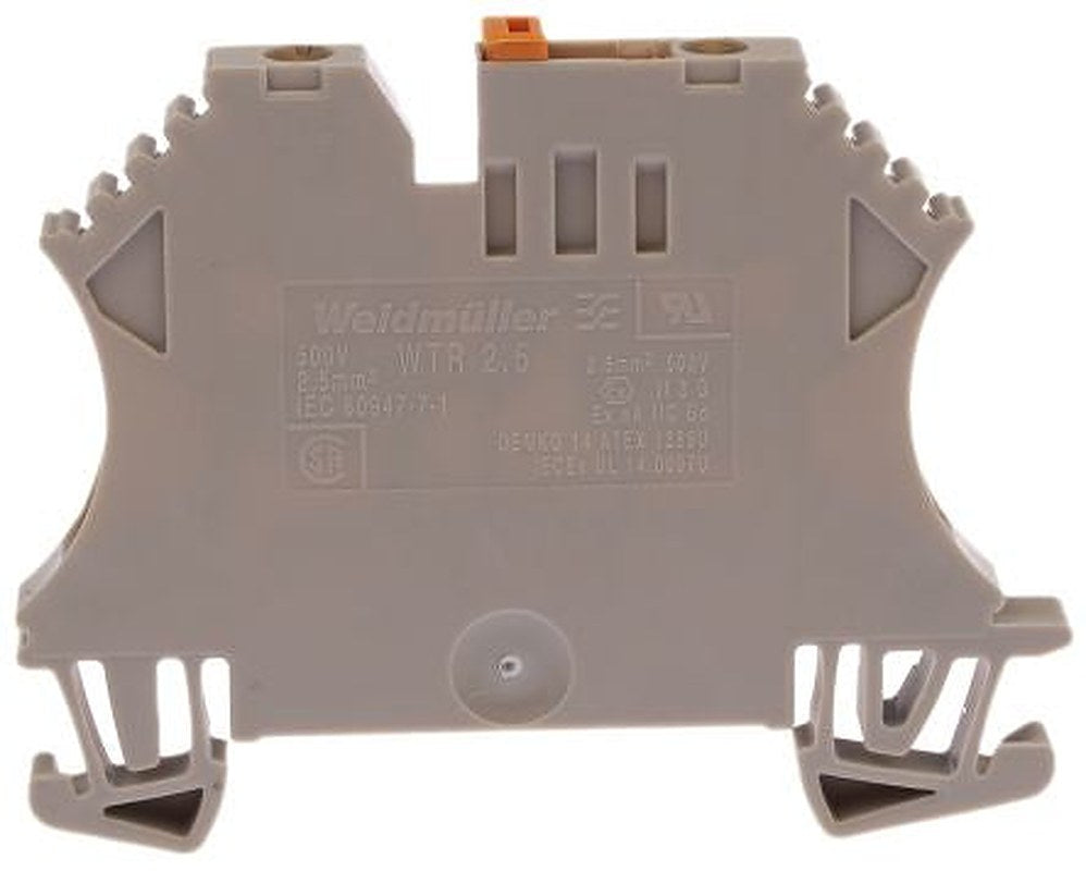 Weidmüller 1855610000 WTR Series Disconnect Terminal Block Brown, 2.5mm², 1-Level, Screw
