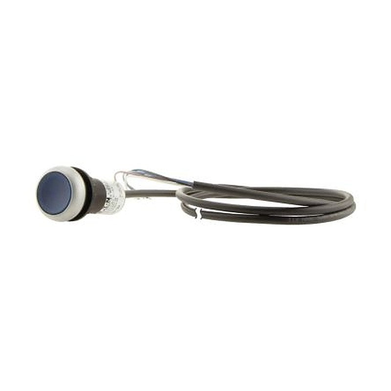 Eaton C22 Series Illuminated Illuminated Push Button, Momentary, Screw, 22.5 mm Cutout, 1 NO, Blue LED, IP67, IP69K, 24