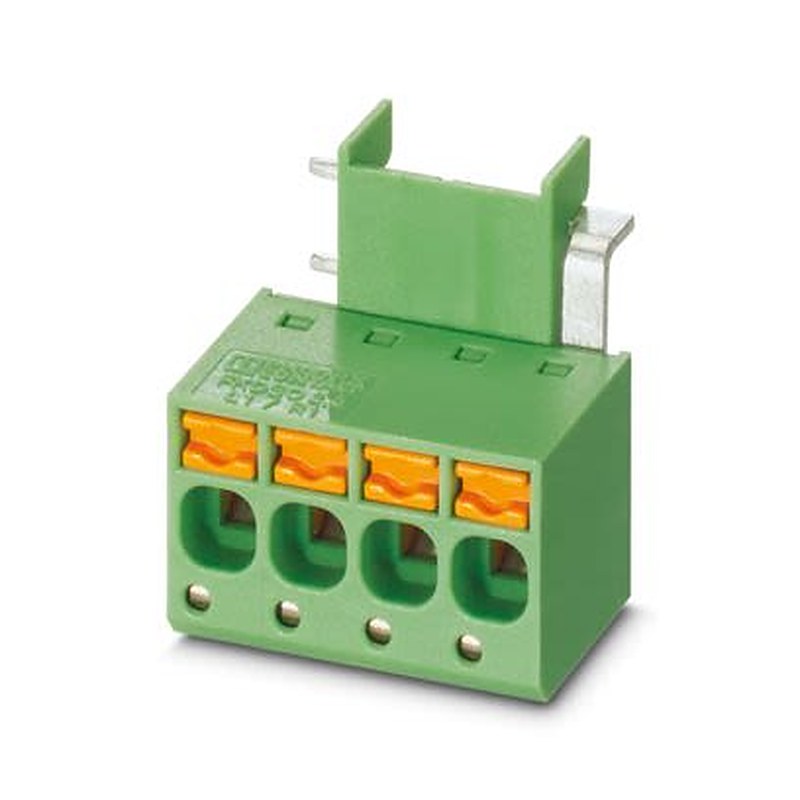 Phoenix Contact FKDSO Series PCB Terminal Block, 4-Contact, 5 mm Pitch, Wave Soldering Mount, 1 Row