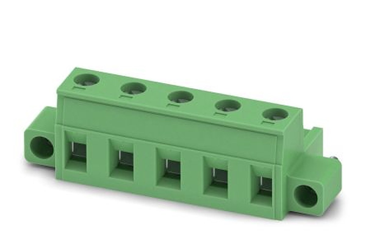 Phoenix Contact GMSTB 2.5/5-STF-7.62 Series Pluggable Terminal Block, 5-Contact, 7.62 mm Pitch, 1 Row, 1858798