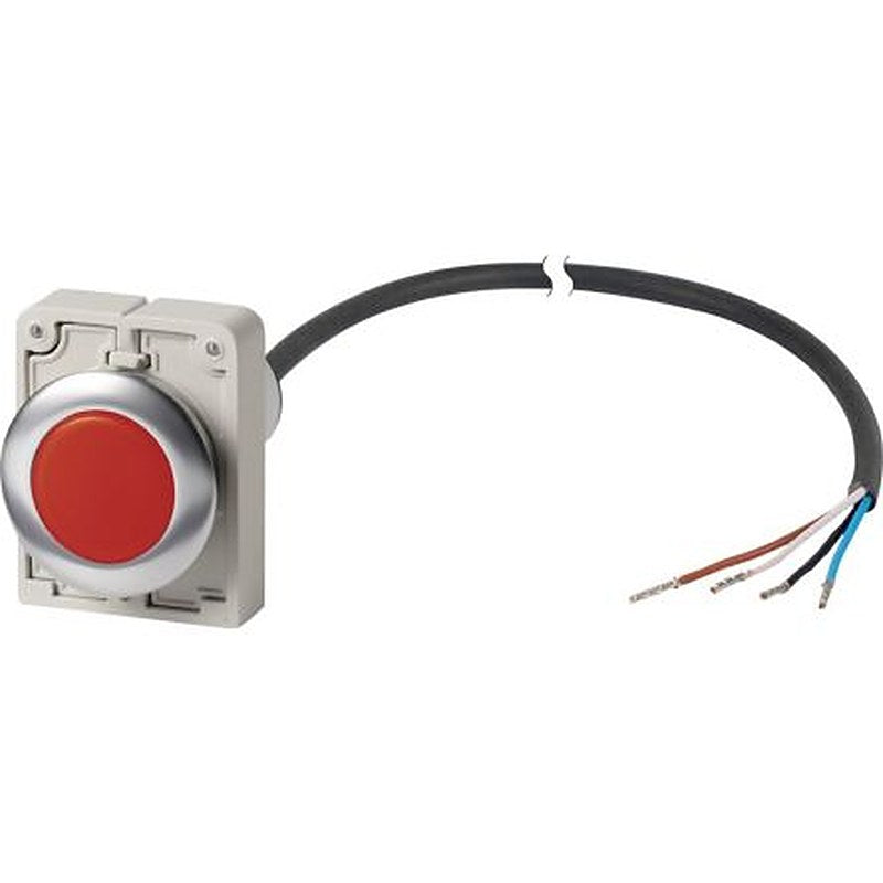 Eaton, C30, Panel Mount Red LED Indicator, 30 mm Cutout, Round, 24V