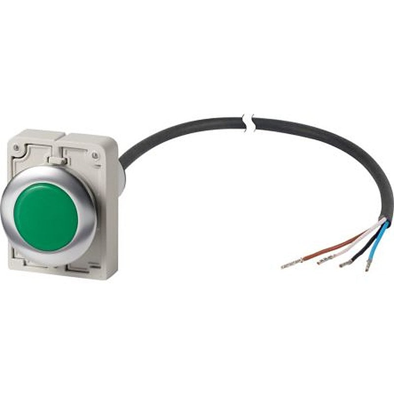 Eaton, C30, Panel Mount Green LED Indicator, 30 mm Cutout, Round, 24V
