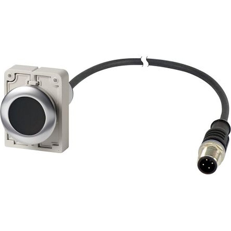 Eaton C30C Series Push Button Switch, Maintained, Cable, 30.5 mm Cutout, 1 NC, Black LED, IP67, IP69K 800 V ac