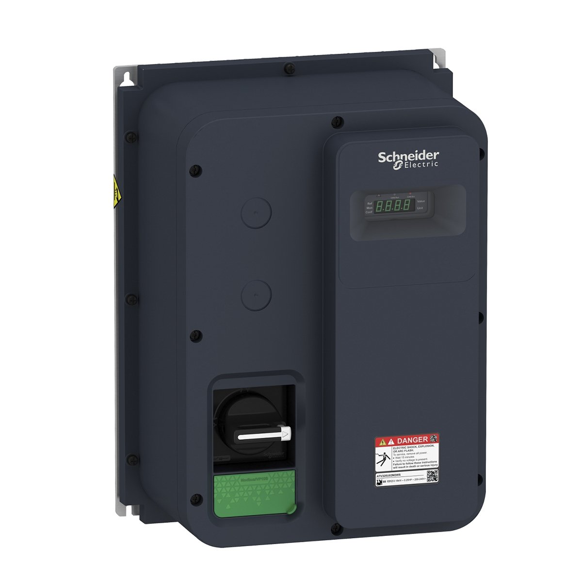 Schneider Electric ATV320U02M2WS Altivar Machine ATV320 range is an offer of variable speed drives designed for Original Equipment Manufacturers (OEMs). This ATV320 drive can feed single-phase synchronous and asynchronous motors. It works at a rated power up to 0.18kW, and a rated voltage from 200V to 240V. Altivar high IP offers washable drives for harsh environments, if users want to clean the dust and chemical pollution outside of drives. It is delivered without fan, with embedded EMC C2 filter and it pr