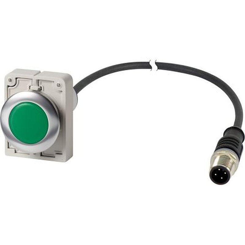 Eaton, C30, Panel Mount Green LED Indicator, 30 mm Cutout, Round, 24V
