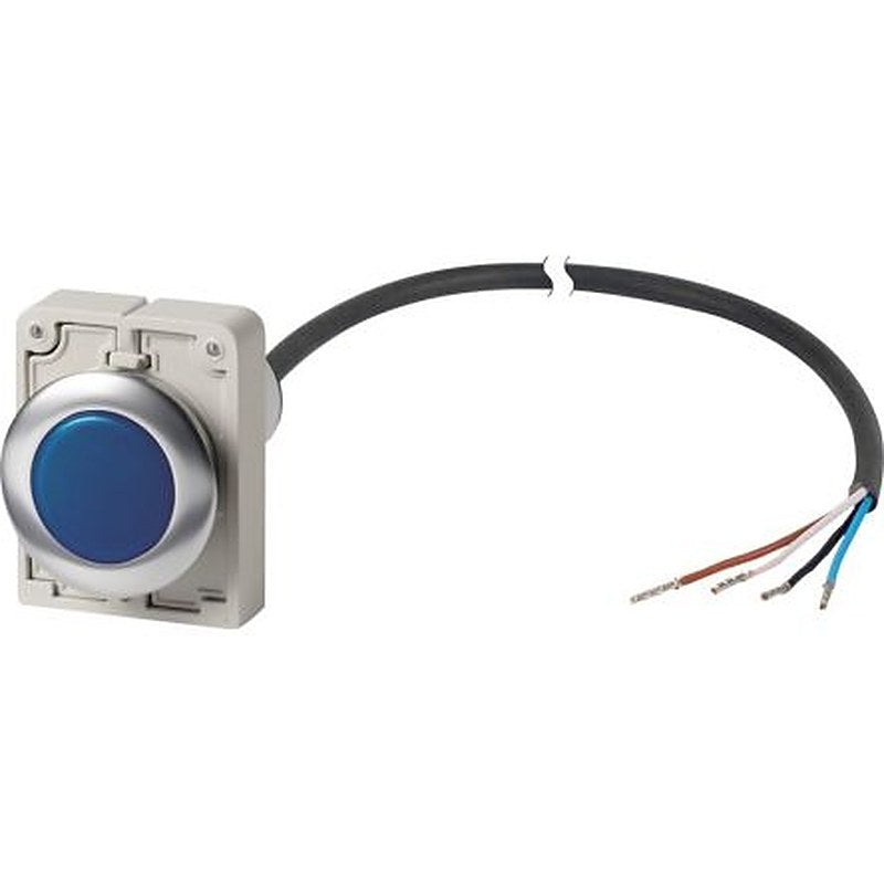 Eaton, C30, Panel Mount Blue LED Indicator, 30 mm Cutout, Round, 24V