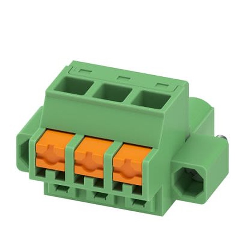 Phoenix Contact 5/..-STF, FKCOW 2 Series Pluggable Terminal Block, 3-Contact, 5.08 mm Pitch, 1 Row, 1860785