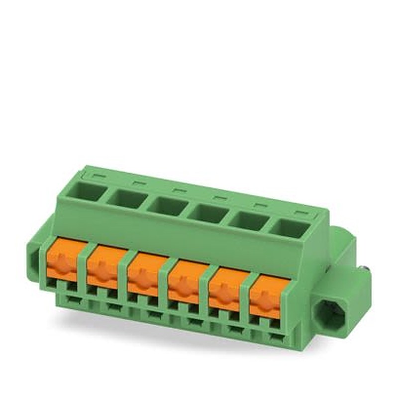 Phoenix Contact 5/..-STF, FKCOW 2 Series Pluggable Terminal Block, 6-Contact, 5.08 mm Pitch, 1 Row, 1860811