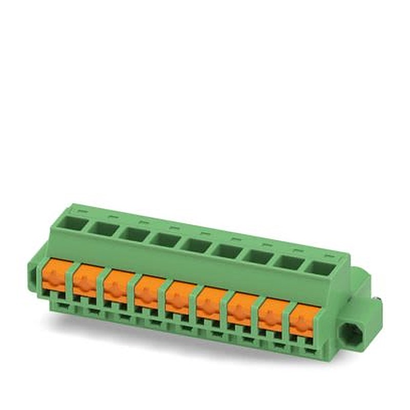 Phoenix Contact 5/..-STF, FKCOW 2 Series Pluggable Terminal Block, 9-Contact, 5.08 mm Pitch, 1 Row, 1860840