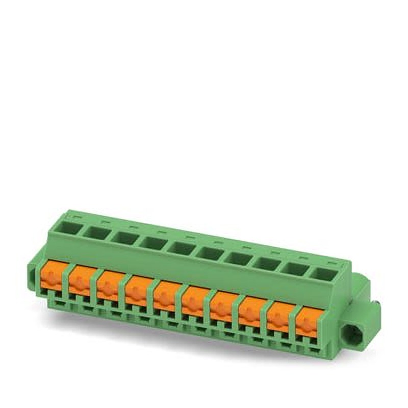 Phoenix Contact 5/..-STF, FKCOW 2 Series Pluggable Terminal Block, 10-Contact, 5.08 mm Pitch, 1 Row, 1860853