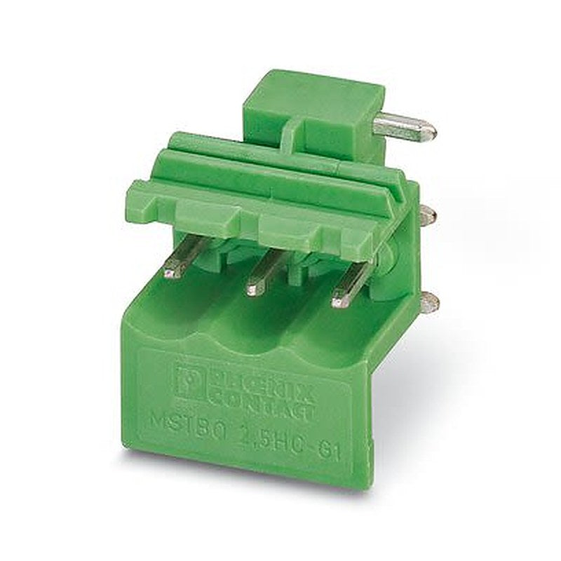 Phoenix Contact 5/ 3-G1R, MSTBO 2 Series Straight Solder PCB Header, 3 Contact(s), 3.5 mm Pitch, 1 Row, Shrouded