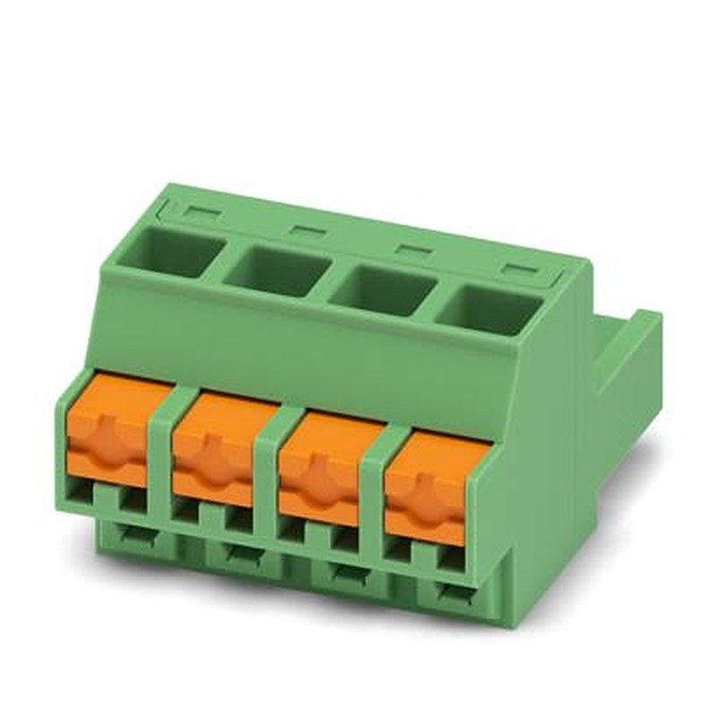 Phoenix Contact FKCOR Series Pluggable Terminal Block, 4-Contact, 5.08 mm Pitch, 1 Row, 1861250