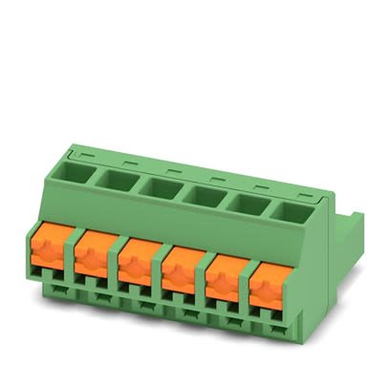 Phoenix Contact FKCOR Series Pluggable Terminal Block, 6-Contact, 5.08 mm Pitch, 1 Row, 1861276