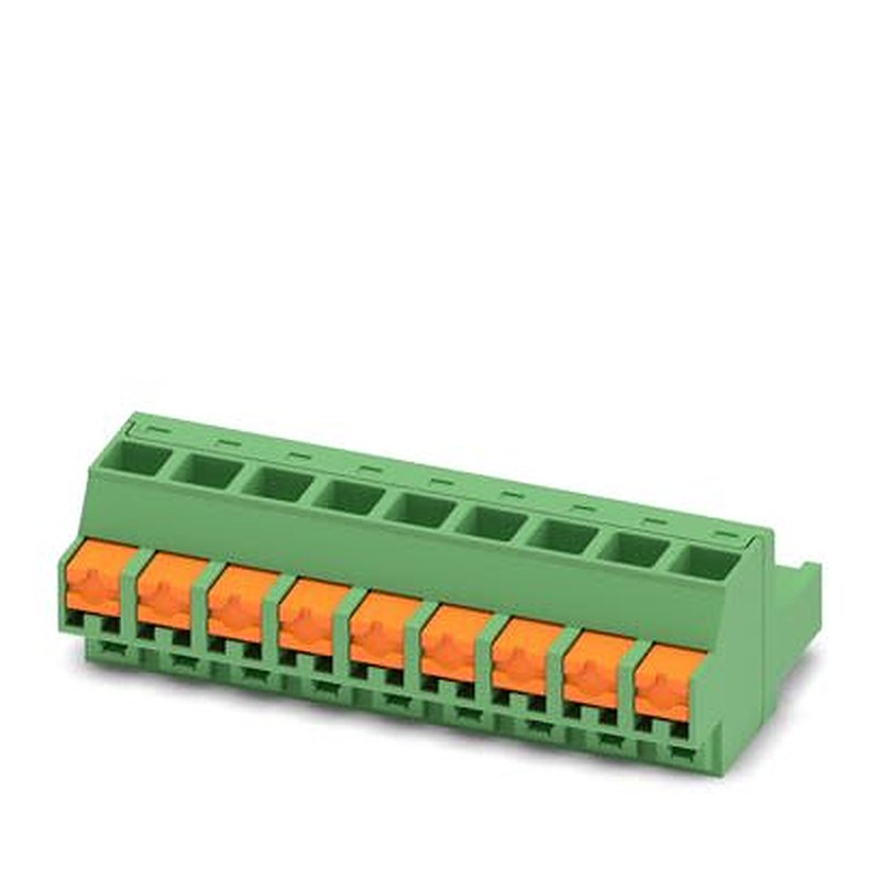Phoenix Contact FKCOR Series Pluggable Terminal Block, 9-Contact, 5.08 mm Pitch, 1 Row, 1861302