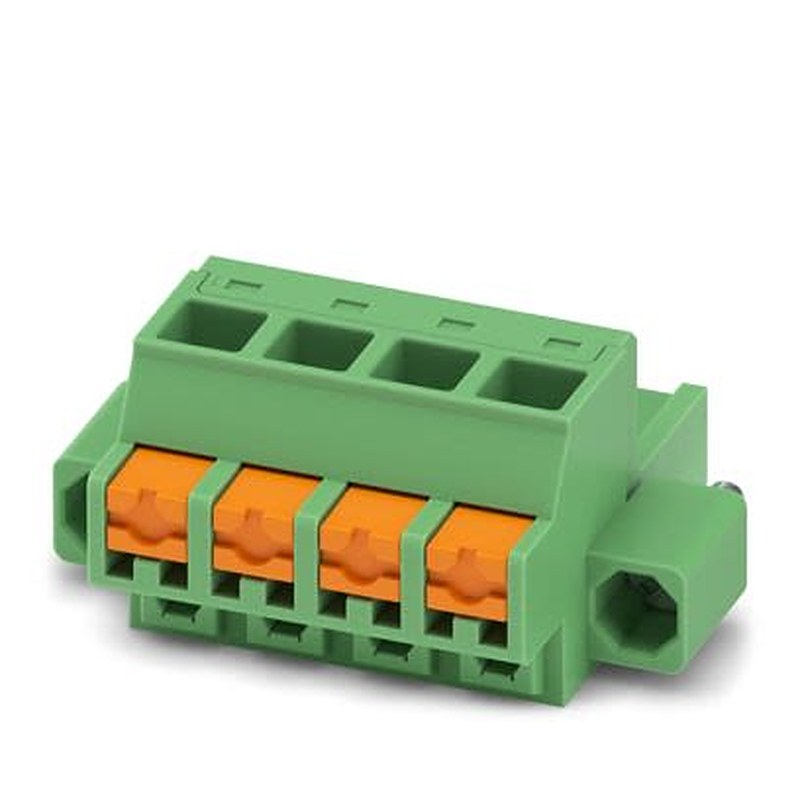Phoenix Contact FKCOR Series Pluggable Terminal Block, 4-Contact, 5.08 mm Pitch, 1 Row, 1861483
