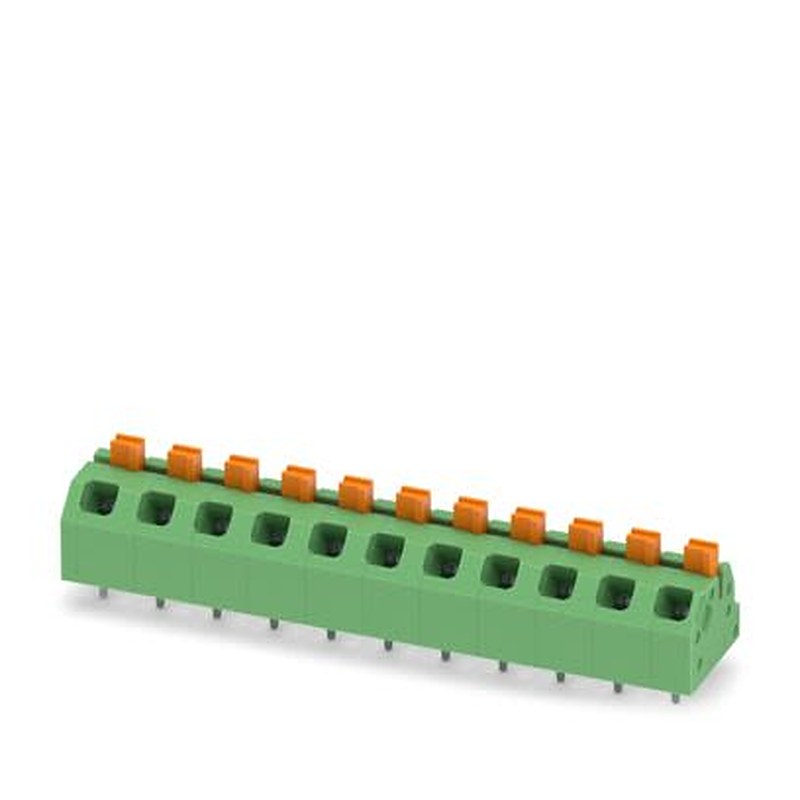 Phoenix Contact SPTAF Series PCB Terminal Block, 11-Contact, 5 mm Pitch, Wave Soldering Mount, 1 Row