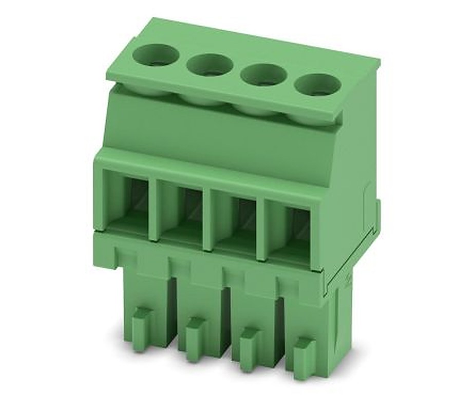 Phoenix Contact MCVR 1.5/4-ST-3.5 Series Pluggable Terminal Block, 4-Contact, 3.5 mm Pitch, 1 Row