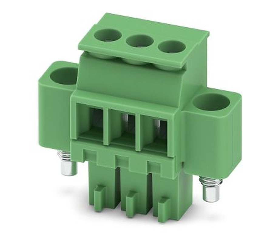 Phoenix Contact MCVR 1.5/3-STF-3.5 Series Pluggable Terminal Block, 3-Contact, 3.5 mm Pitch, 1 Row, 1863314