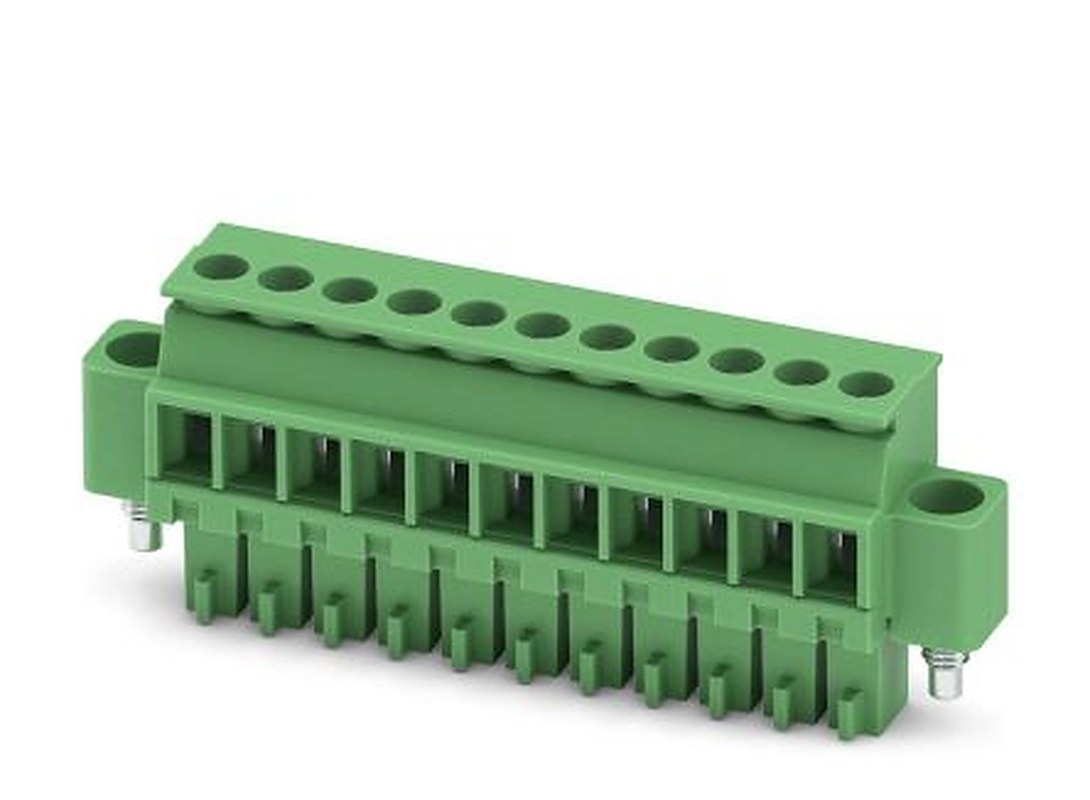 Phoenix Contact MCVR 1.5/11-STF-3.5 Series Pluggable Terminal Block, 11-Contact, 3.5 mm Pitch, 1 Row, 1863398