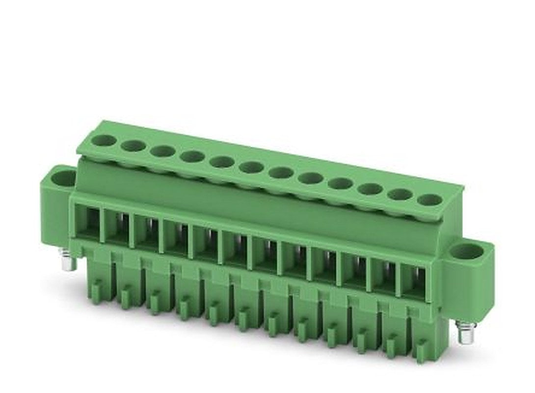 Phoenix Contact MCVR 1.5/12-STF-3.5 Series Pluggable Terminal Block, 12-Contact, 3.5 mm Pitch, 1 Row, 1863408
