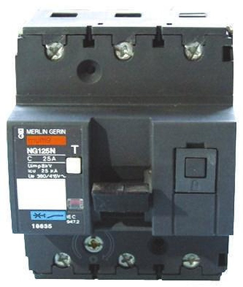 Schneider Electric MG MG Miniature Circuit Breaker, 3-Pole, 65A, Limit: 8 x In, Type C, 375 V dc DC, 20 kA Breaking