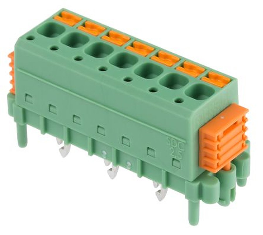 Phoenix Contact SDC 2.5/ 7-PV-5.0-ZB Series Straight PCB Terminal Block, 7 Contact(s), 5 mm Pitch, 1 Row