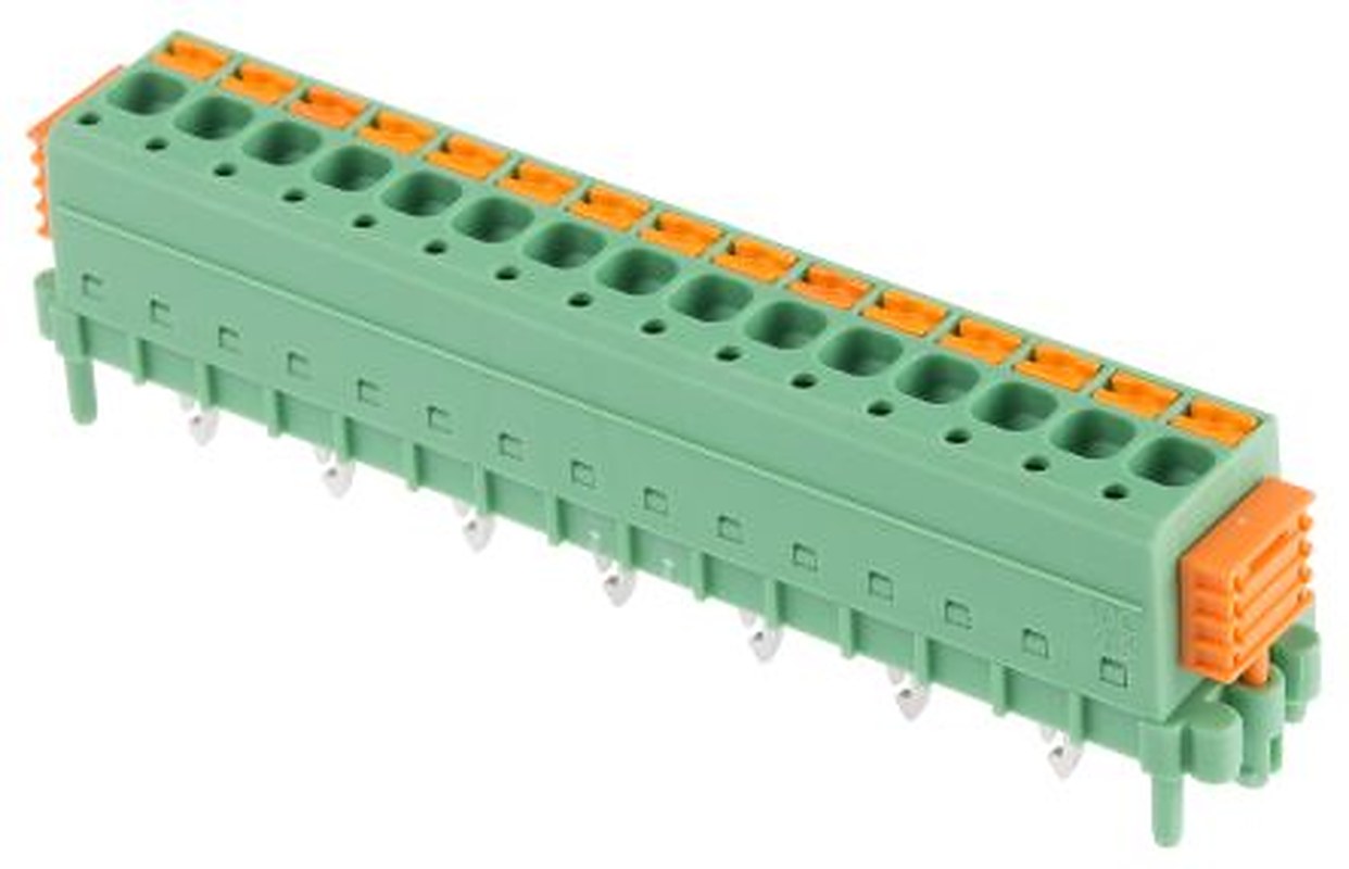 Phoenix Contact SDC 2.5/15-PV-5.0-ZB Series Straight PCB Terminal Block, 15 Contact(s), 5 mm Pitch, 1 Row